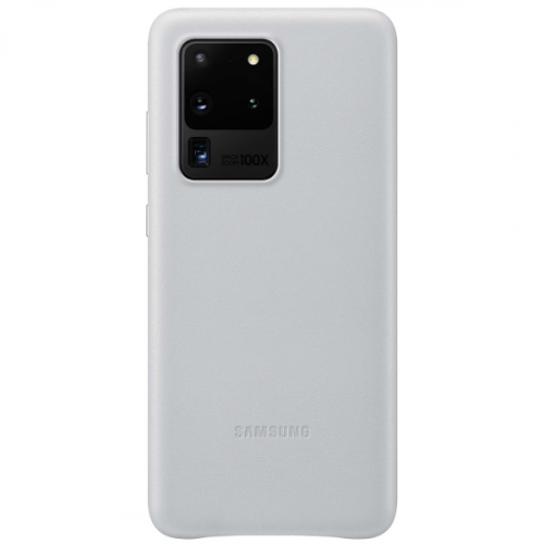 Чехол Samsung Leather Cover для Galaxy S20 Ultra, Silver