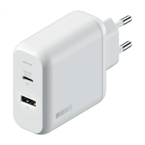 Сетевое зарядное устройство InterStep PD30W(USB-C) + USB(12W), Black