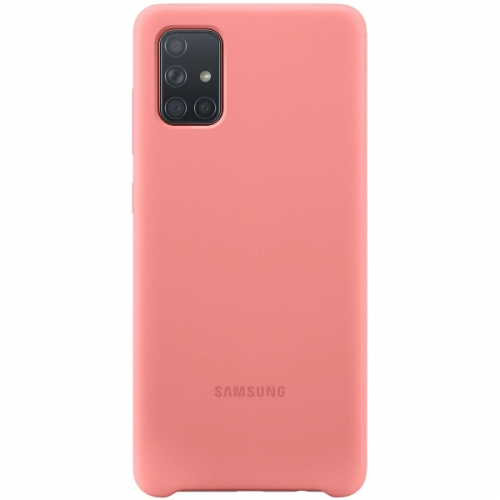 Чехол Samsung Silicone Cover для A71, Pink