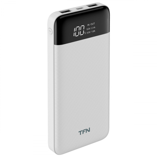 Внешний аккумулятор Slim Duo LCD 10 000 white (TFN-PB-217-WH)
