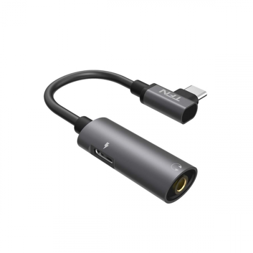 Переходник USB-C папа/Jack3.5 мама, Grey (TFN-AD-USBCAUX)