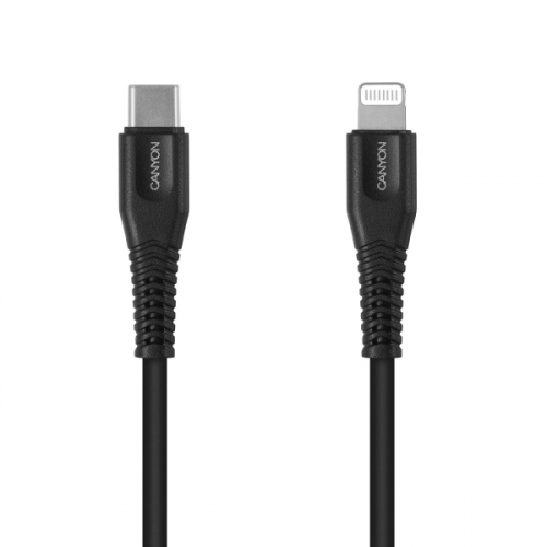 Кабель для iPod, iPhone, iPad Canyon 1.2м MFI USB Type-C/Lightning Black (CNS-MFIC4B)