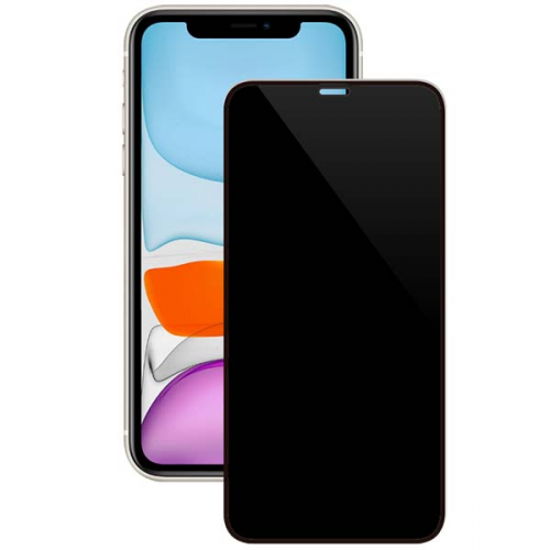 Защитное стекло Deppa PRIVACY 3D iPhone XR/11, черная рамка (62599)