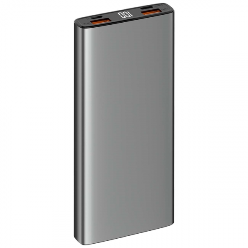Внешний аккумулятор TFN Steel LCD PD 10000 мАч серый (PB-228-GR)
