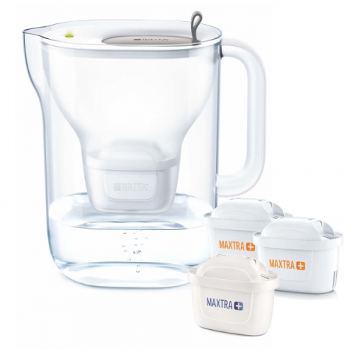 Фильтр для очистки воды Brita Style XL 3,6л серый + 3MAXTRA+(2 Жесткость Эксперт; 1 Универсальный)