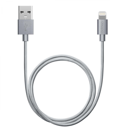 Кабель Deppa для iPod, iPhone, iPad 1,2м MFI USB-Lightning Graphite (72189)