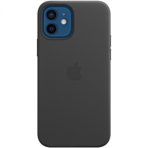 Чехол Apple iPhone 12 / 12 Pro Leather MagSafe Black