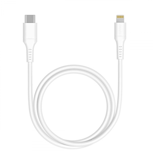 Кабель для iPod, iPhone, iPad Deppa 1,2м MFI USB-C - Lightning White (72231)