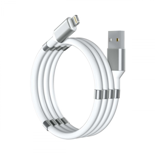 Кабель для iPod, iPhone, iPad InterStep Lightning-USB USB 2.0 белый 1.2м с магнитами