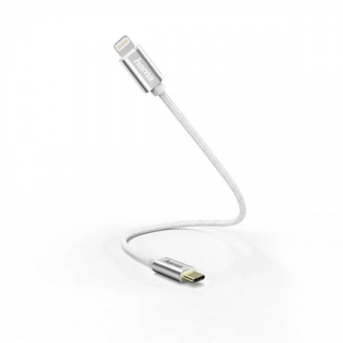 Кабель для iPod, iPhone, iPad Hama 0,2 м Lightning USB Type-C White (00187209)