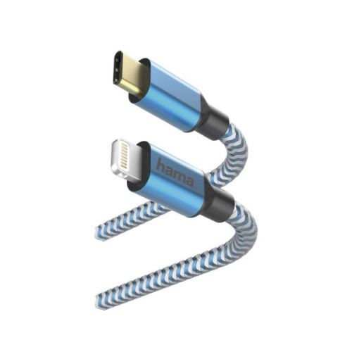 Кабель для iPod, iPhone, iPad Hama 1,5 м Lightning USB Type-C Blue (00183311)