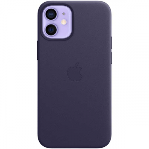 Чехол Apple iPhone 12 mini Leather Case MagSafe Deep Violet
