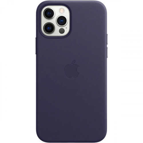 Чехол Apple iPhone 12/12 Pro Leather Case MagSafe Deep Violet