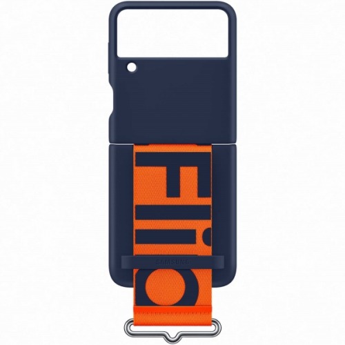 Чехол Samsung Galaxy Z Flip3 Silicone Cover Strap Navy EF-GF711