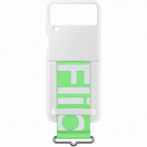 Чехол Samsung Galaxy Z Flip3 Silicone Cover Strap White