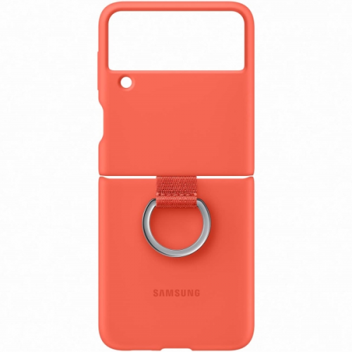 Чехол Samsung Galaxy Z Flip3 Silicone Cover Ring Coral