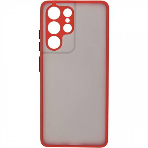 Чехол Carmega Samsung Galaxy S21 Ultra Frost red