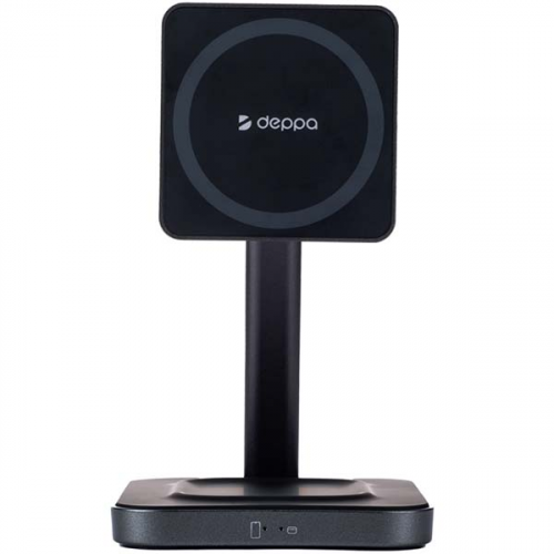 БЗУ Deppa 2 в 1 MageSafe Stand iPhone, Airpods, 20W Black