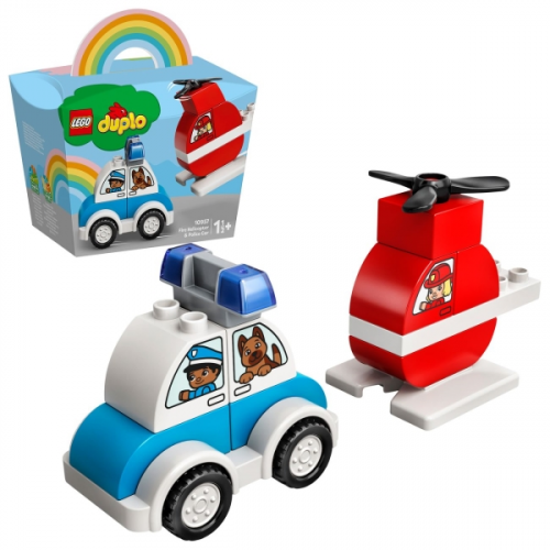 Конструктор детский Lego DUPLO Пожарный вертолет и полиц. авто.(10957)