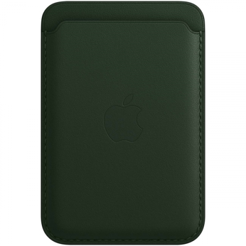 Чехол Apple iPhone Leather Wallet MagSafe Sequoia Green