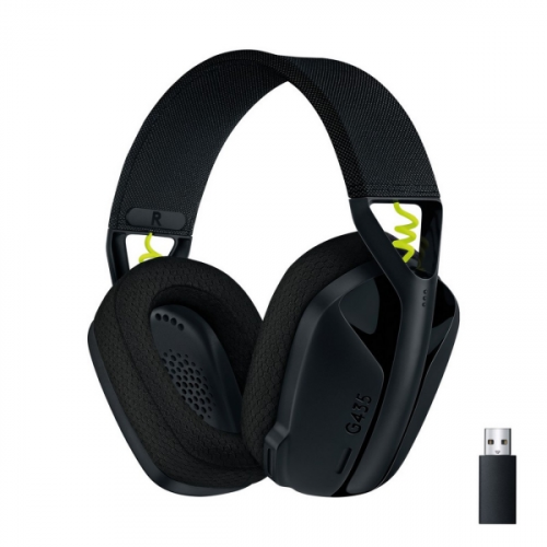 Игровые наушники Logitech G435 Wireless черно-желтый (981-001050)