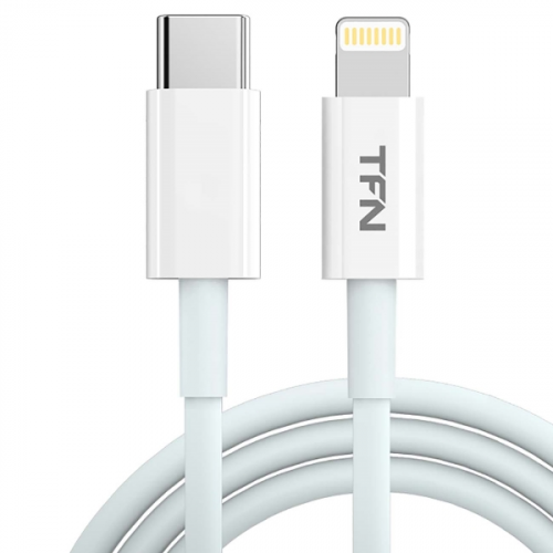 Кабель для iPod, iPhone, iPad Type-C MFI 1.0m TPE white (TFN-CMFLIGC1MTPWH)