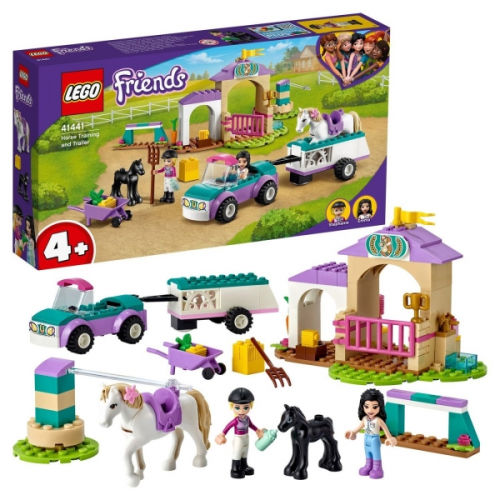 Конструктор детский Lego FRIENDS Тренировка лошади и прицеп (41441)