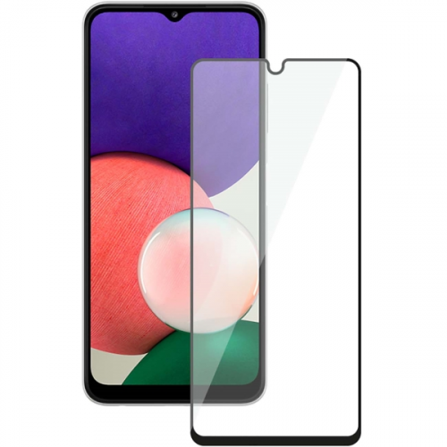 Защитное стекло для Samsung Deppa 2.5D Full Glue Galaxy A22s (2021) черная рамка