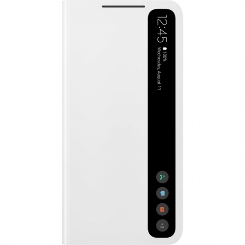 Чехол Samsung Smart Clear View Cover S21 FE белый (EF-ZG990)