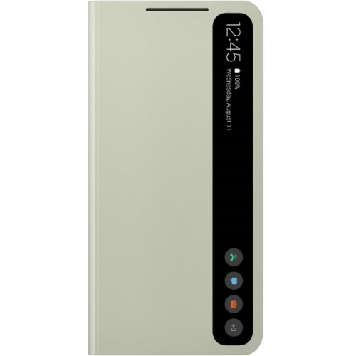 Чехол Samsung Smart Clear View Cover S21 FE оливковый(EF-ZG990)