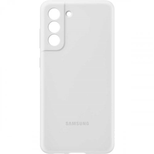 Чехол Samsung Silicone Cover S21 FE белый (EF-PG990)
