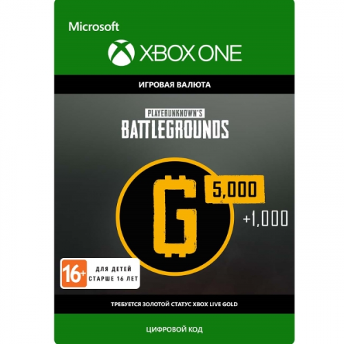 Игровая валюта Xbox PLAYERUNKNOWN'S BATTLEGROUNDS 6,000 G-Coin