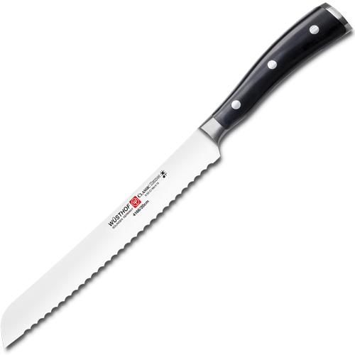 Нож для хлеба Classic Ikon, 200 мм, сталь X50CrMoV15, рукоять полиоксиметилен Wuesthof