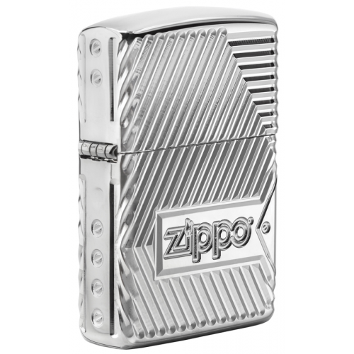 Зажигалка ZIPPO Armor® с покрытием High Polish Chrome, латунь/сталь, серебристая, 36x12x56 мм