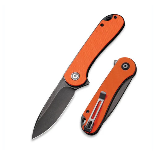 Складной нож CIVIVI Elementum Black, сталь D2, Orange G10