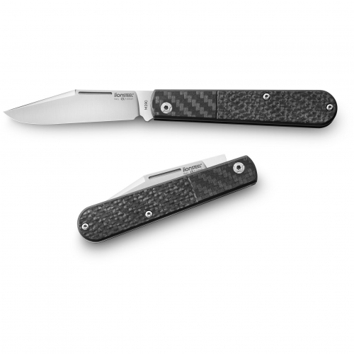 Складной нож LionSteel Barlow Slim Shuffler, сталь M390, рукоять Carbon fibre Lion Steel