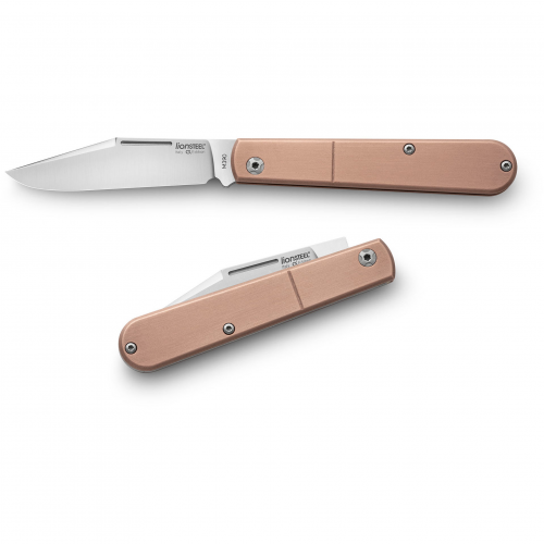Складной нож LionSteel Barlow Slim Shuffler, сталь M390, рукоять Copper Lion Steel