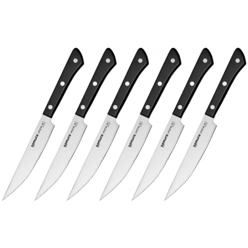 Набор стейковых ножей 6 в 1 Harakiri Samura, 125 мм