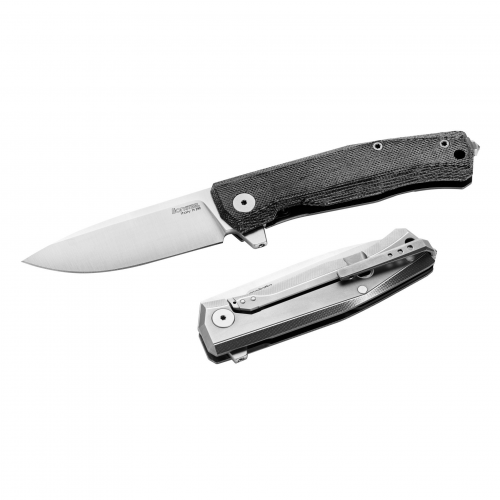 Складной нож LionSteel MT01 CVB, сталь M390, рукоять Black canvas micarta Lion Steel