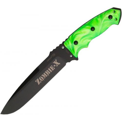 Нож с фиксированным клинком ZX-F01 Zombie-X 17.78 см, сталь A2 Tool Steel, рукоять CPL сomposite (имитация перламутра) Hogue
