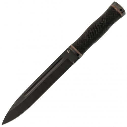 Нож Горец-2, сталь 65Г, резина Титов и Солдатова