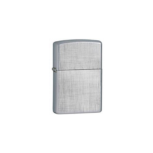 Зажигалка ZIPPO Linen Weave с покрытием Brushed Chrome, латунь/сталь, серебристая, матовая, 36x12x56 мм