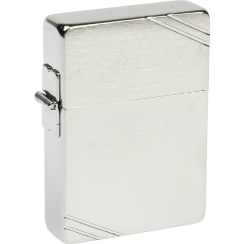 Зажигалка ZIPPO Replica Brushed Chrome, латунь, ник.-хром. покрыт., сереб., матов., 36х56х12мм