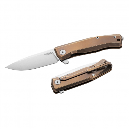 Складной нож LionSteel MT01 BR, сталь M390, рукоять Bronze titanium Lion Steel