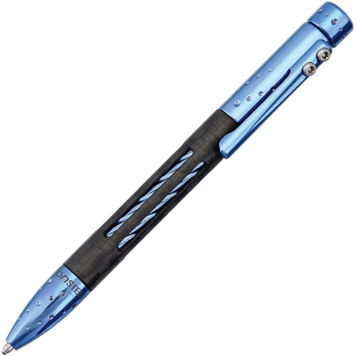 Тактическая ручка Lionsteel Nyala, корпус карбон/титан, Blue Shine Lion Steel