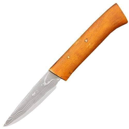 Туристический охотничий нож с фиксированным клинком Maruyoshi Hand Crafted, сталь Shirogami, рукоять дуб