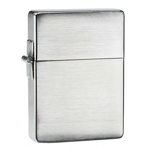 Зажигалка ZIPPO 1935 Replica™, латунь с покрытием Brushed Chrome, серебристая, матовая, 36х12x56 мм