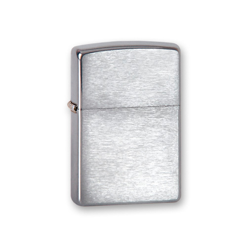 Зажигалка ZIPPO Classic с покрытием Brushed Chrome, латунь/сталь, серебро, матовая, 36x12x56 мм