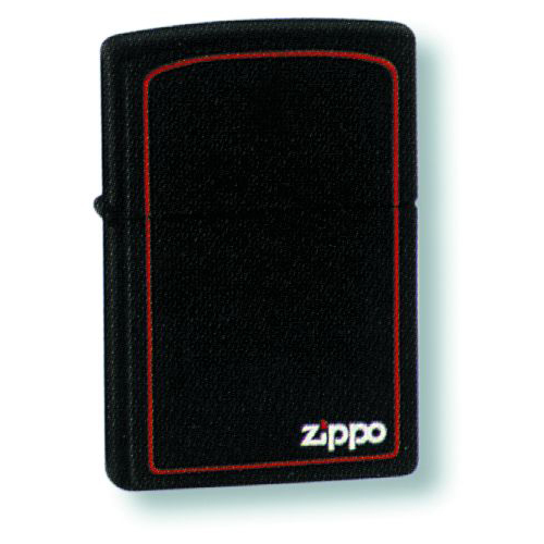 Зажигалка ZIPPO Classic с покрытием Black Matte, латунь/сталь, чёрная с лого, матовая, 36x12x56 мм