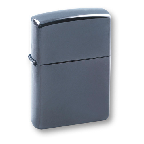 Зажигалка ZIPPO Classic, покрытие Black Ice, латунь/сталь, черная, глянцевая, 36х12х56 мм
